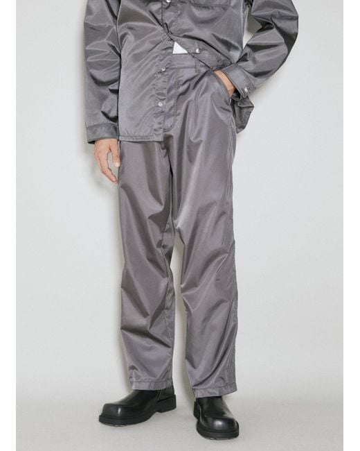 Prada Gray Re-nylon Pants for men