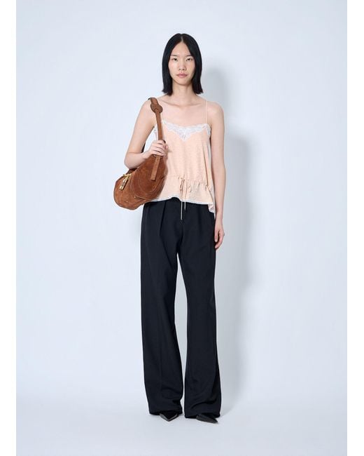 Chloé Multicolor Lace Trim Camisole Top