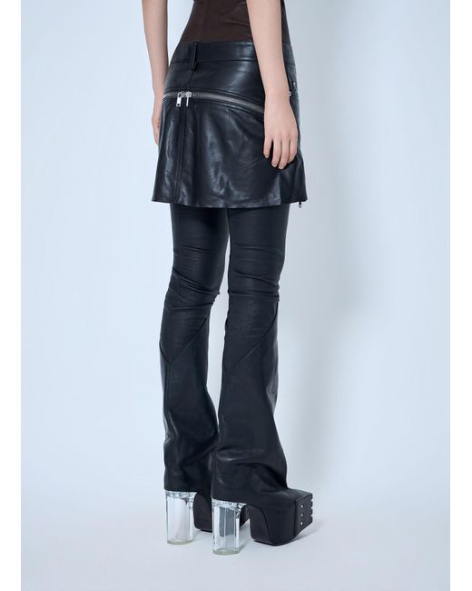 Rick Owens Blue Bolan Banana Mini Skirt
