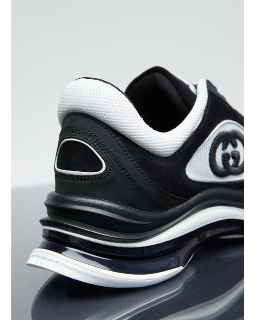 Gucci Gray Interlocking G Run Sneakers for men