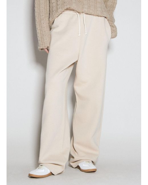 MM6 by Maison Martin Margiela Natural Jersey Track Pants