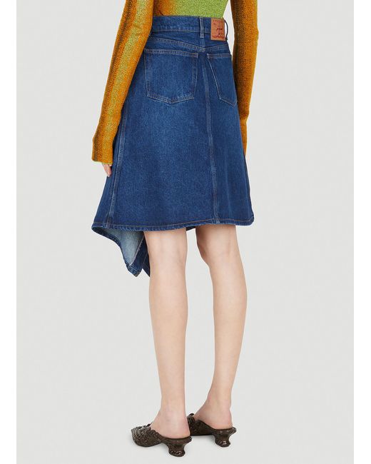 Y. Project Cut Out Denim Skirt in Blue | Lyst