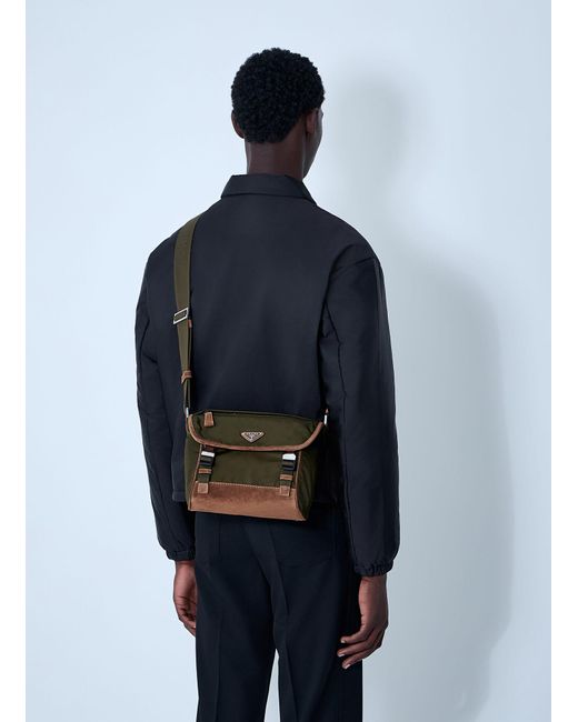 Prada White Medium Re-Nylon Crossbody Bag for men