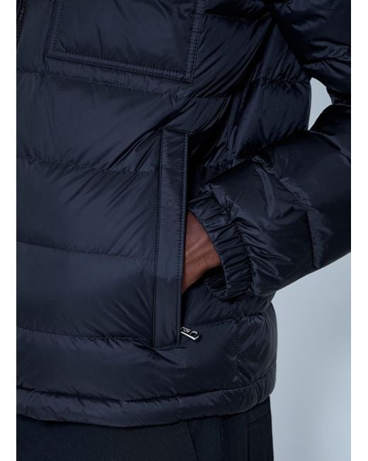Moncler Blue Verith Hooded Short Down Jacket for men