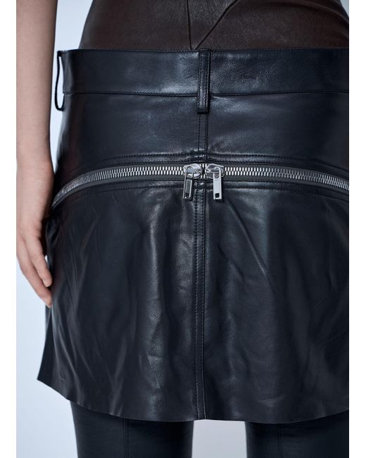 Rick Owens Blue Bolan Banana Mini Skirt
