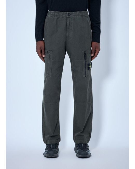 Stone Island Blue Cargo Utility Pants for men