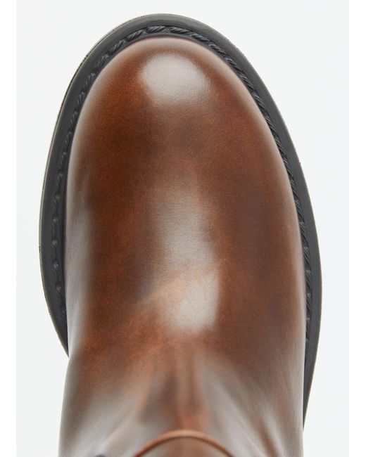 Miu Miu Brown Fumé Leather Boots