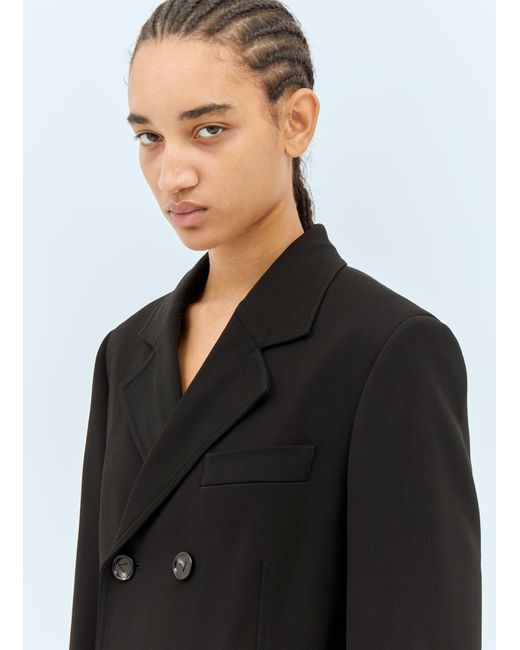Bottega Veneta Black Matt Fluid Viscose Jersey Coat