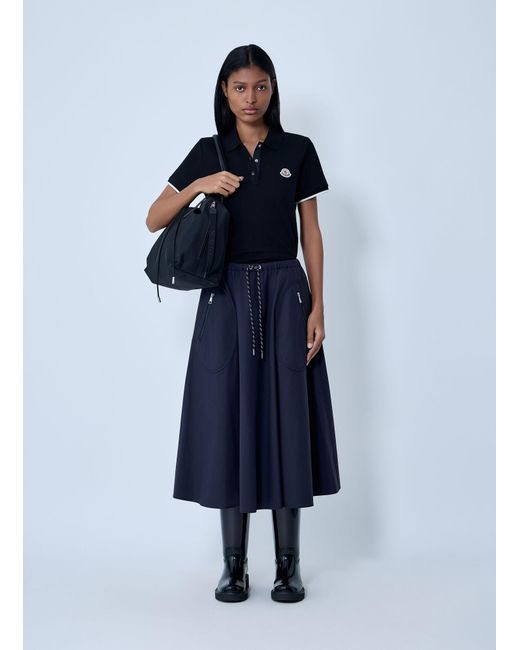 Moncler Blue Drawstring Skirt