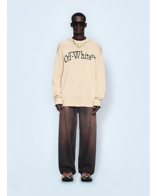Off-White c/o Virgil Abloh White Big Bookish Chunky Knit Sweater for men