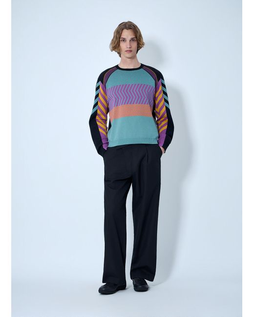 Kiko Kostadinov Blue Gizi Panelled Jumper for men