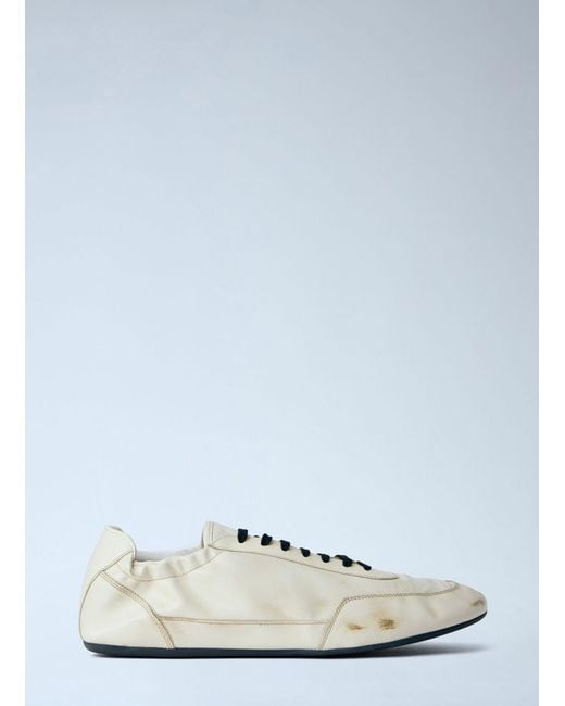 Prada White Collapse Sneakers for men
