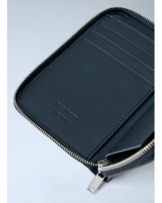 Jil Sander Blue Pocket Zip Around Wallet for men