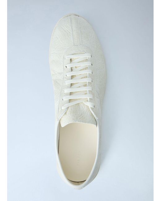 The Row Blue Clement Crinkled-Leather Sneakers for men