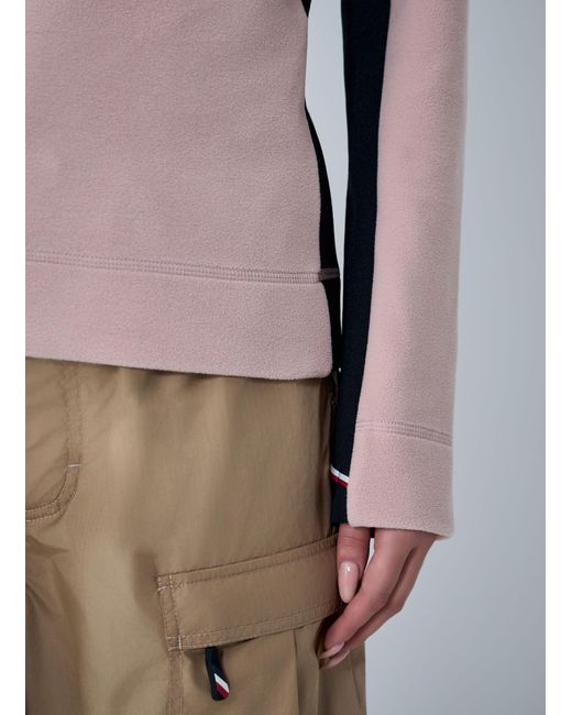 Moncler Pink Contrast Panel Sweatshirt