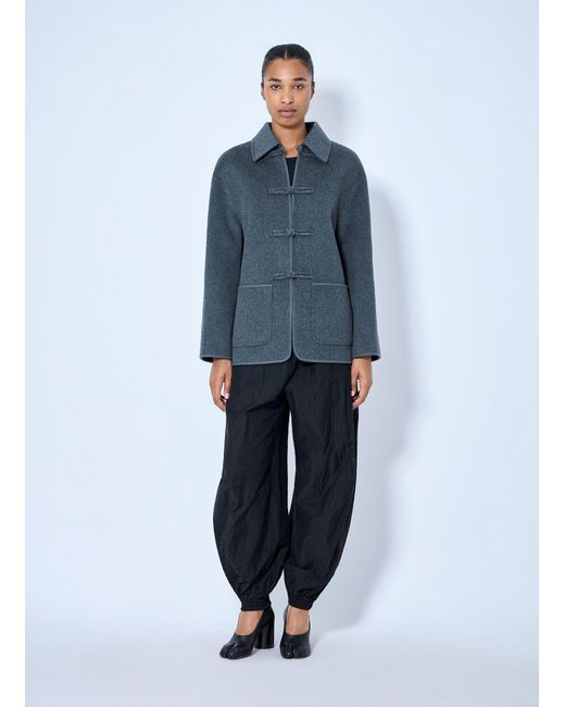 Rohe Blue Double-Faced Wool Pankou Closure Jacket