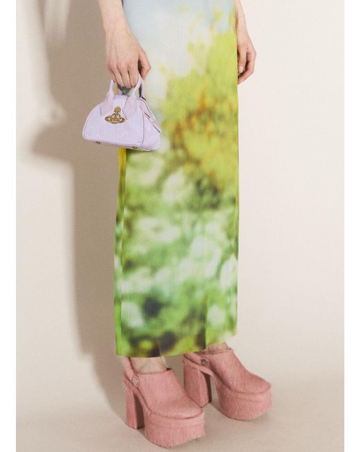 Vivienne Westwood Natural Moire Mini Yasmine Handbag
