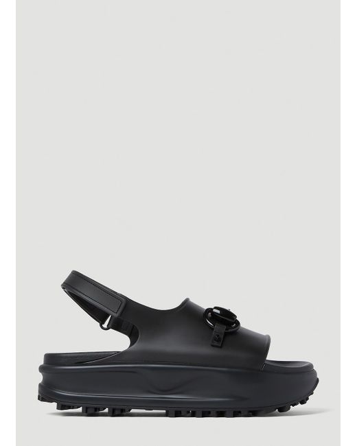 Gucci Black Horsebit Plaque Sandals