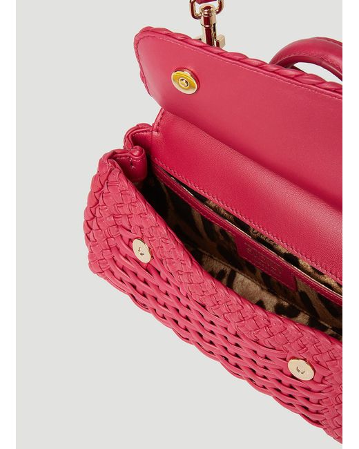 Dolce & Gabbana Red Small Sicily Handbag