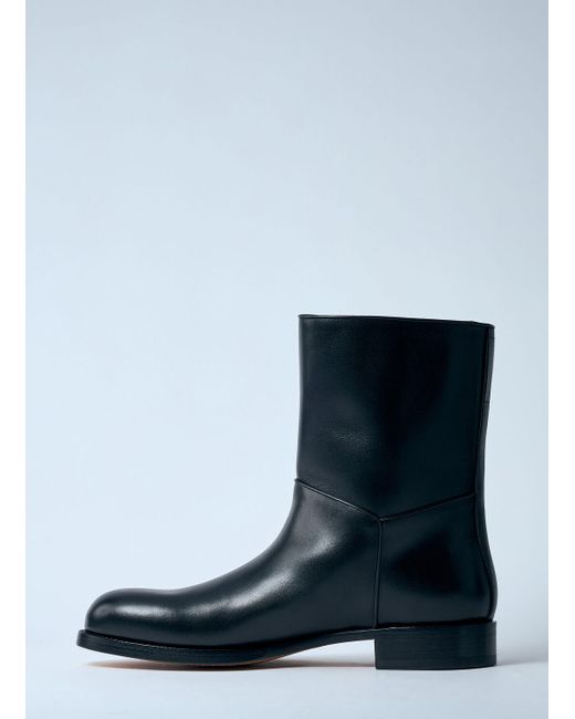 The Row Blue Nobilis Leather Boots for men