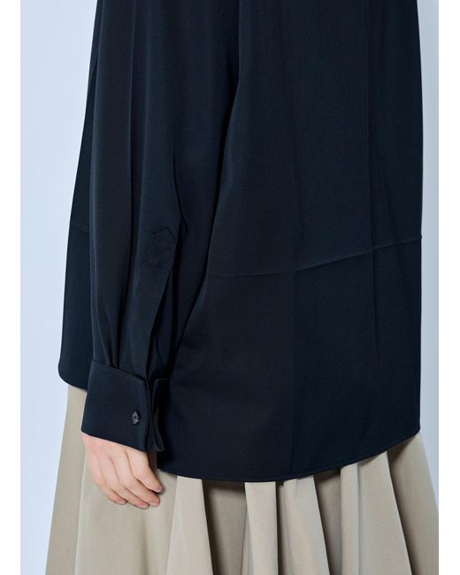 Bottega Veneta Blue Light Wool Twill Shirt