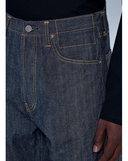 Visvim Blue Social Sculpture 01 Wide Mud Jeans for men