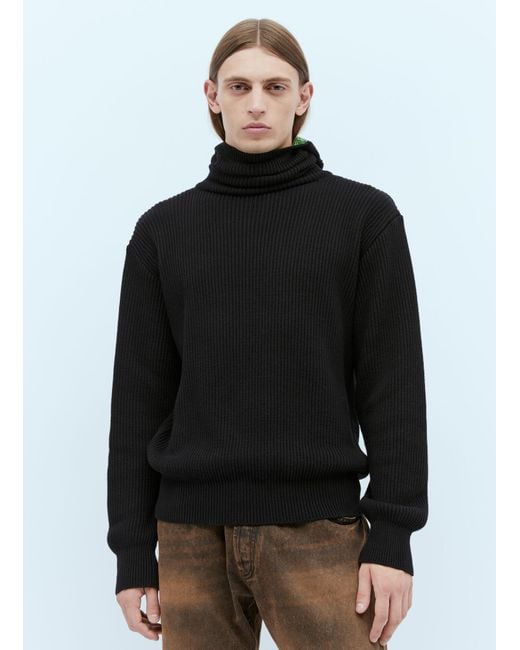 Aries Black Balaclava Knit Sweater for men