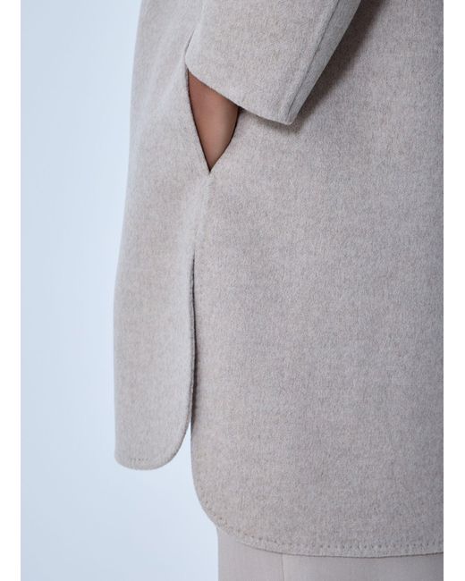 Max Mara Blue Longline Cashmere Coat