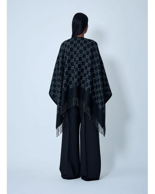 Gucci Blue Gg Poncho