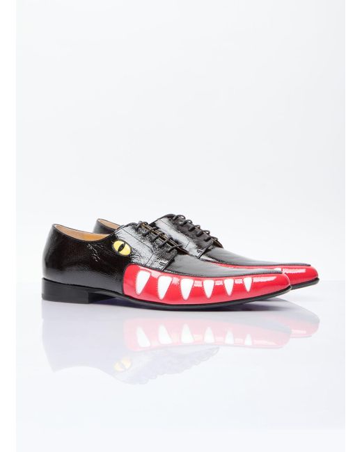 Walter Van Beirendonck White Crocodile Lace-up Shoes for men