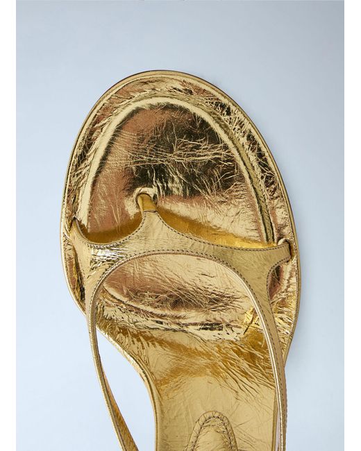 Acne Blue Kitten Heel Sandals