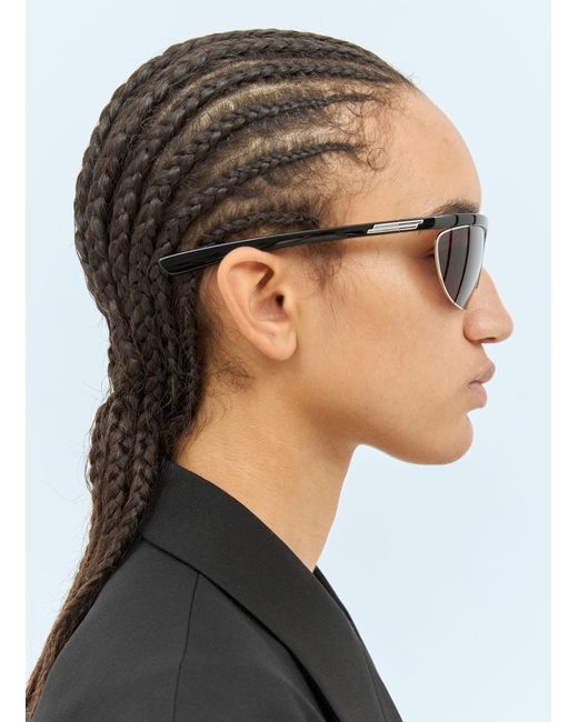 Bottega Veneta Black Speed Rectangular Sunglasses