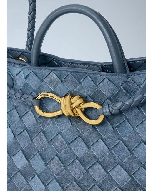 Bottega Veneta Blue Small Andiamo Handbag