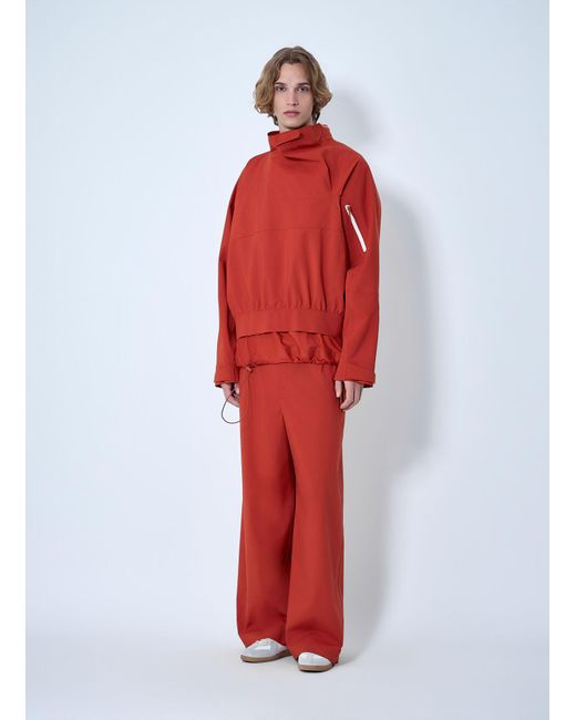 Lacoste Red Wide-Leg Elasticated Trousers for men