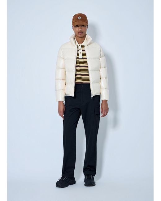 Moncler White Abbadia Down Jacket