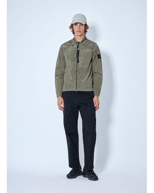 Stone Island Gray Technical Nylon Jacket for men