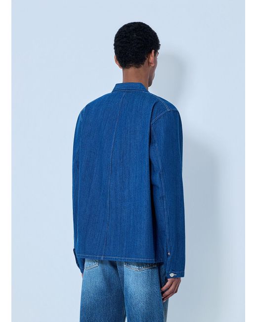 Levi's Blue Denim Button-Down Jacket for men