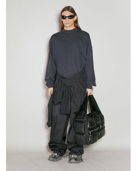 Balenciaga Black Superbusy Large Sling Shoulder Bag for men