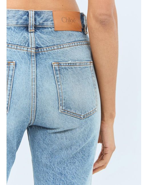 Chloé Blue Chloã Flared Patchwork Jeans