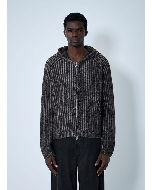 Our Legacy Black Level Hood Zip-Up Sweatshirt for men