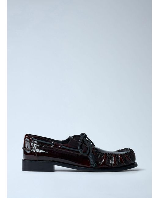 Dries Van Noten White Patent Lace-Up Shoes for men