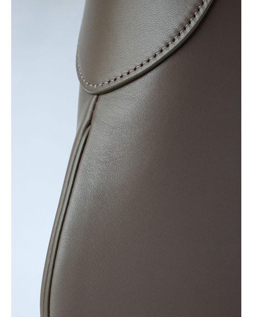 Khaite Gray Small Joan Leather Hobo Bag