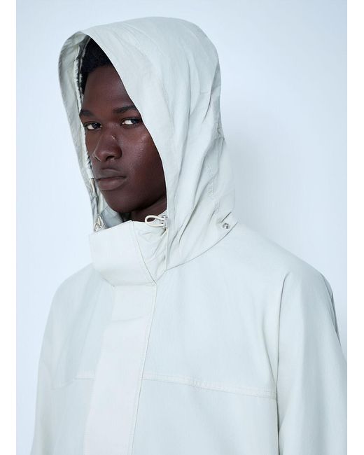 Lemaire White High-Collar Utility Jacket for men