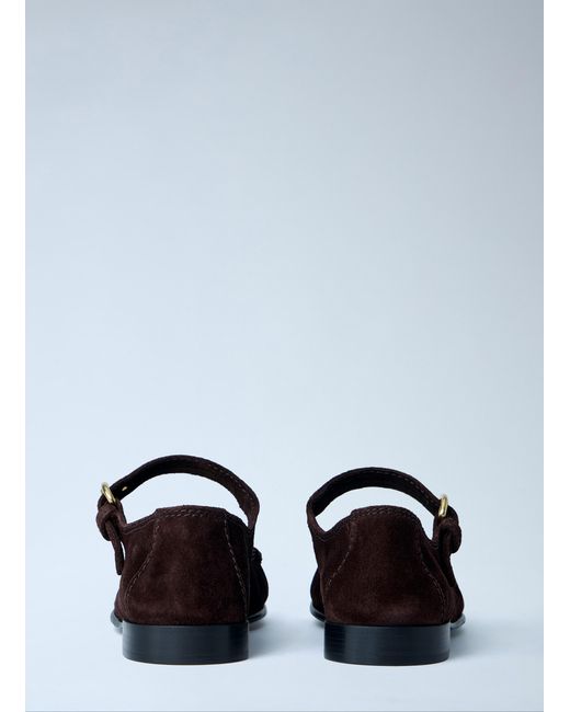 Miu Miu White Suede Mary Jane Loafers