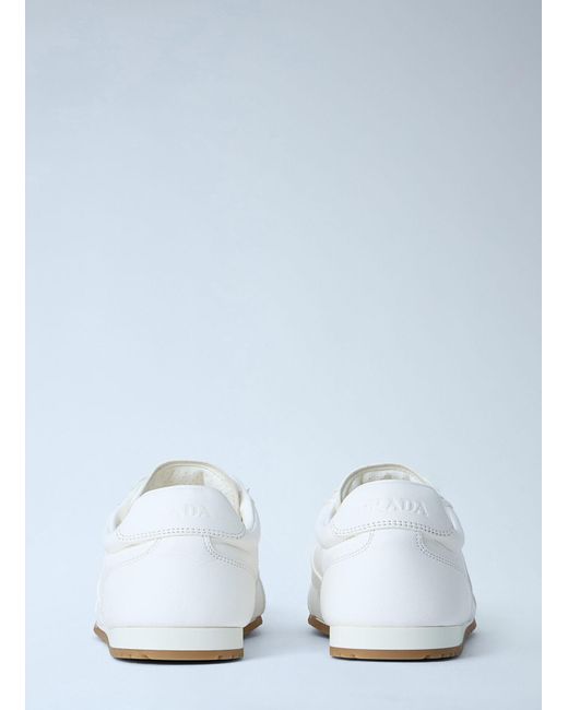 Prada Blue Nappa Leather Sneakers