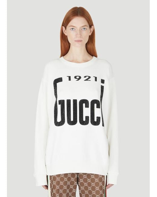 Gucci White 1921 Sweatshirt