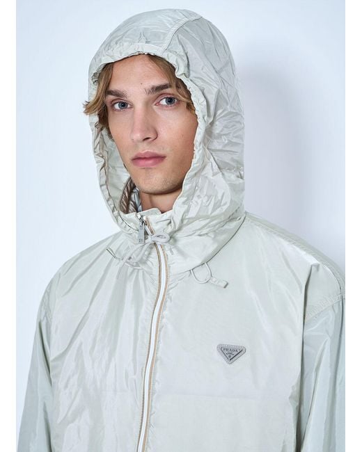 Prada Gray High-Neck Zip Jacket for men