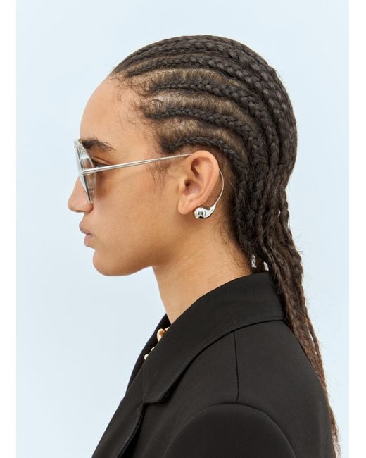 Bottega Veneta Black Drop Aviator Sunglasses