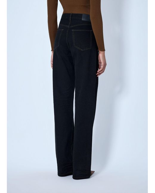 Saint Laurent Blue V-Waist Long Baggy Jeans