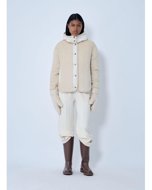 Moncler White Ciboulette Short Down Jacket